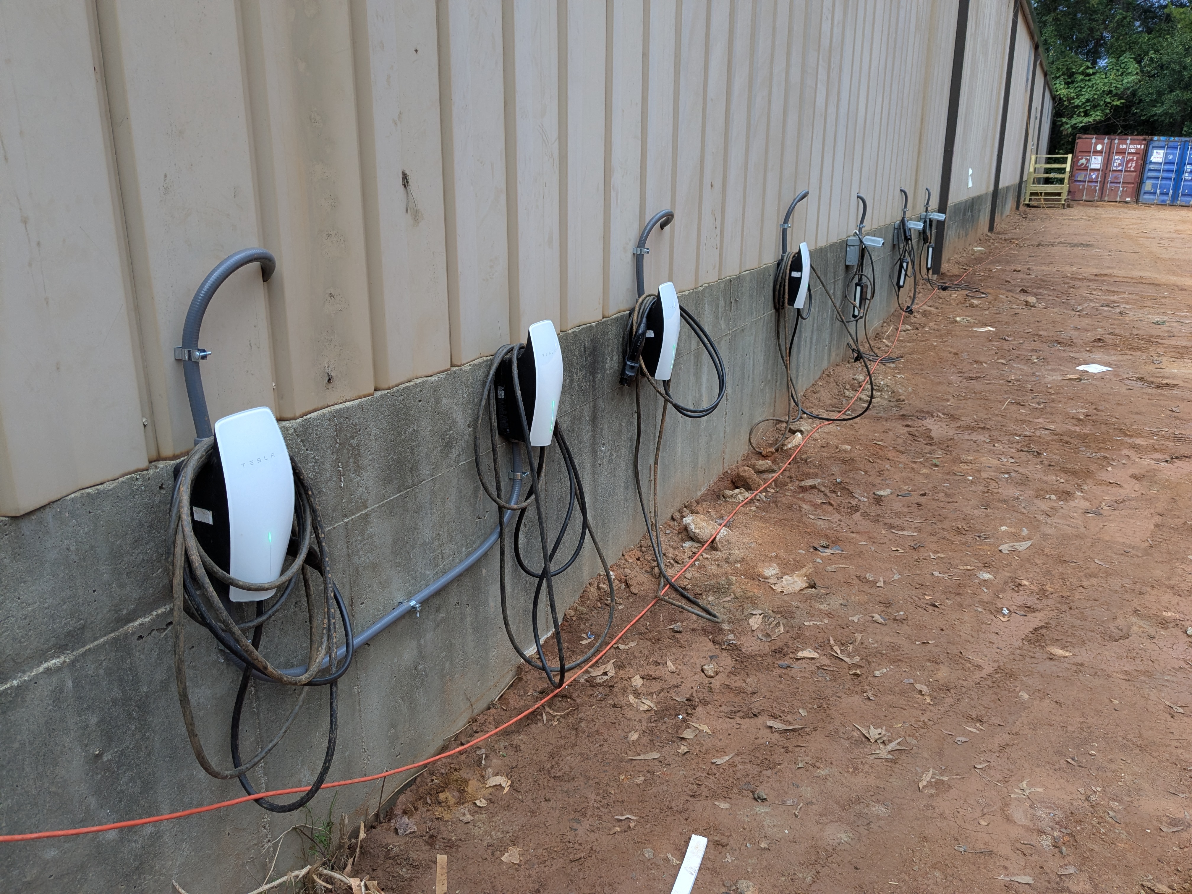 Multiple EV chargers installed at one site by Tails Electric